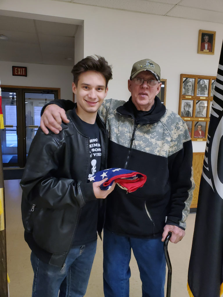 Jordan pictured with Mike Duncan Vietnam Veteran